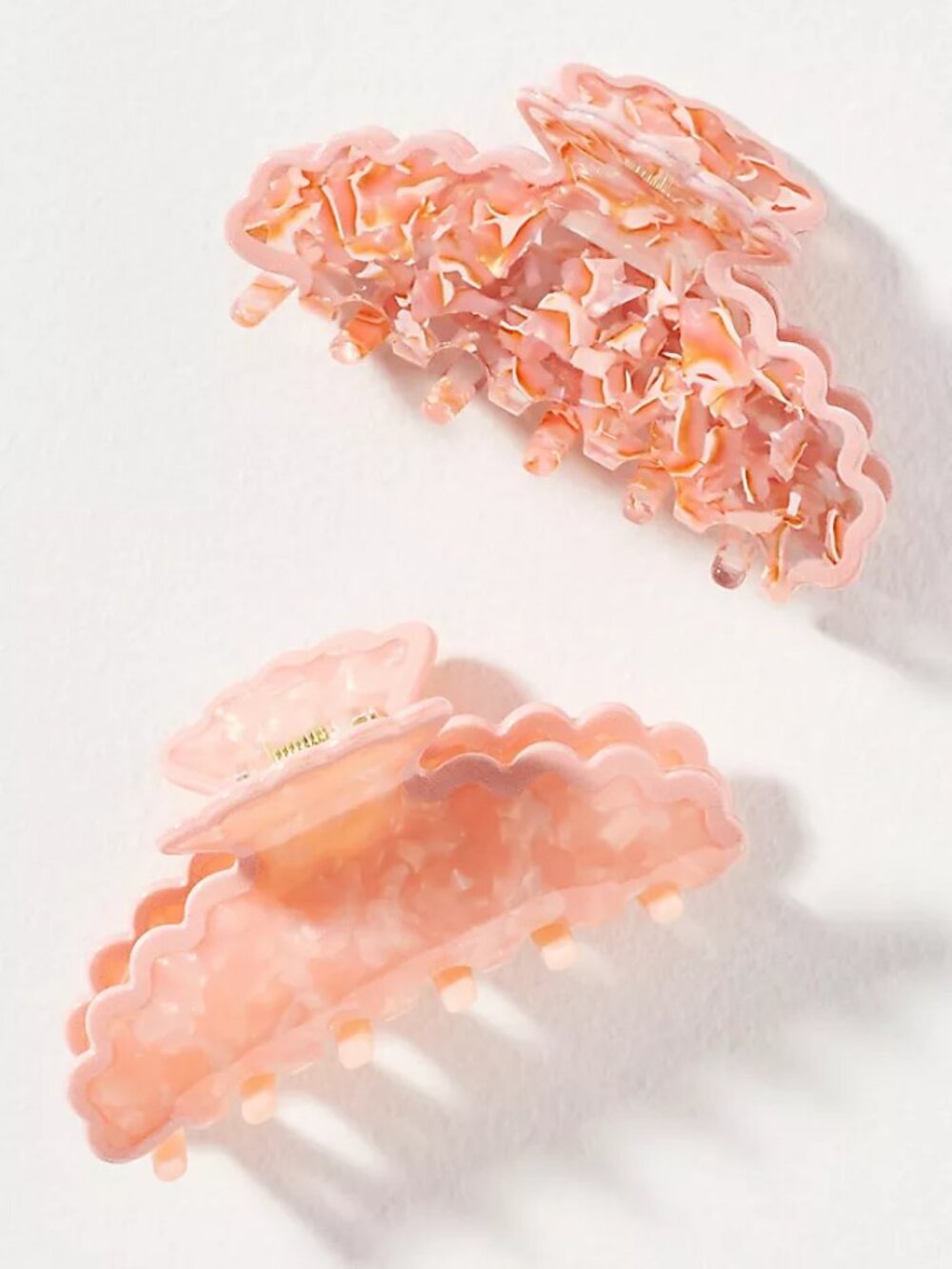 Textured Scalloped Claw Clip By Anthropologie NWT